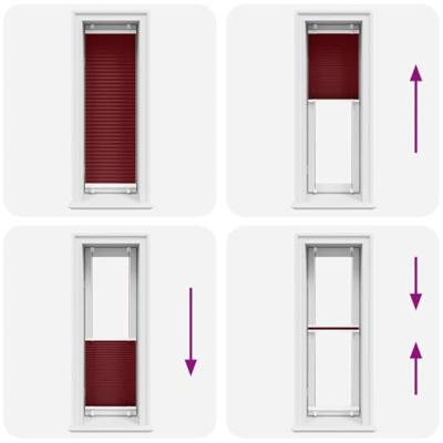 Pliss rolgordijn 40x150 cm stofbreedte 39,4 cm bordeauxrood Pliss rolgordijn 40x150 cm stofbreedte 39,4 cm bordeauxrood