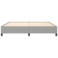 Bedframe zonder matras stof lichtgrijs 200x200 cm - thumbnail