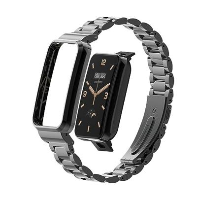 Metalen schakelband met case - Zwart - Xiaomi Smart band 7 Pro Metalen schakelband met case - Zwart - Xiaomi Smart band 7 Pro