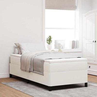 Bedframe Crème 90 x 200 cm Katoenen stof