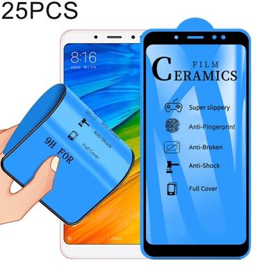 25 stuks 2.5 D volledige lijm volledige cover keramiek film voor Xiaomi Redmi Note 5 Pro/Redmi Note 5