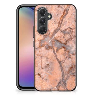 Samsung Galaxy A54 Marmeren Print Telefoonhoesje Marmer Oranje Samsung Galaxy A54 Marmeren Print Telefoonhoesje Marmer Oranje