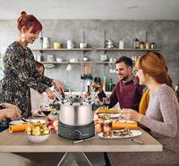 Severin Fondueset + 8 Vorkjes RVS/Zwart - thumbnail