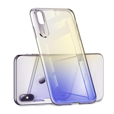 ROCK verlopende kleur PC beschermhoes voor iPhone XR (blauw)