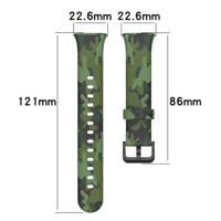 Siliconen bandje met print - Camouflage blauw - Xiaomi Smart band 7 Pro - thumbnail