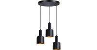 ETH Zwarte hanglampSledge 3-lichts zwart met goud - 05-HL4392-30 - thumbnail
