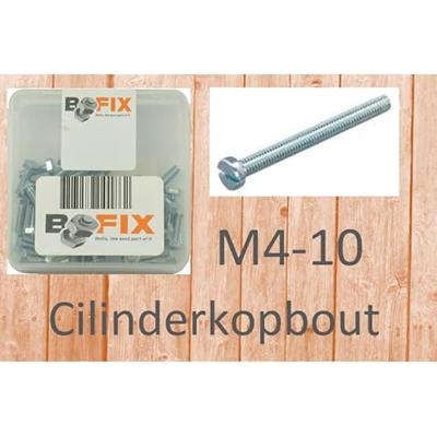 Bofix cilinderkopbout m4x10 verzinkt (50st)