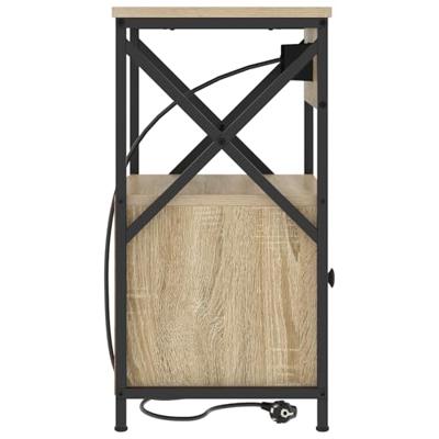 Nachtkastje 2 pcs Sonoma eiken 40 x 31 x 60 cm Bewerkt hout