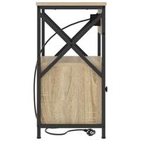 Nachtkastje 2 pcs Sonoma eiken 40 x 31 x 60 cm Bewerkt hout - thumbnail