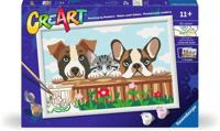 Ravensburger creart schilderen op nummer - kat en honden - thumbnail