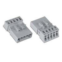 WAGO 890-255 Netstekker 890 Stekker Totaal aantal polen: 5 16 A Grijs 50 stuk(s) - thumbnail