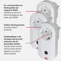 Brennenstuhl RC CE1 3001 1507040 Stopcontactset Draadloos 4-delig Binnen 1000 W - thumbnail