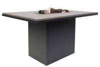 Cosiloft relax vuurtafel zwart met aluminium blad 120x80x70cm - thumbnail