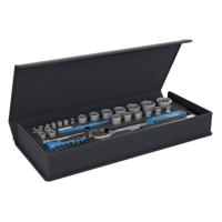 Gedore TC 19 20 MU-10 | Dopsleutelset 1/4" + 1/2" | in etui met CT-module | 52-delig - 3085031 - thumbnail