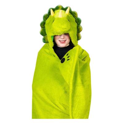 Noxxiez knuffeldeken met capuchon dino, 130x100cm Noxxiez knuffeldeken met capuchon dino, 130x100cm