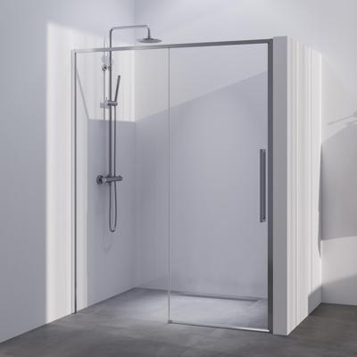 BRAUER Season nisdeur model B met schuifdeur helder glas 140x200 omkeerbaar incl. glascoating Season-RVS-kleurig BRAUER Season nisdeur model B met schuifdeur helder glas 140x200 omkeerbaar incl. glascoating Season-RVS-kleurig