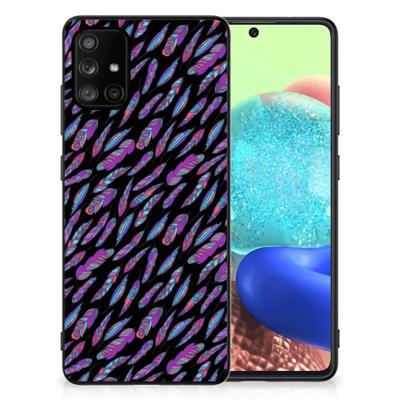 Samsung Galaxy A71 Back Case Feathers Color