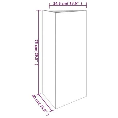 VidaXL Plantenbak 40x34,5x75 cm cortenstaal
