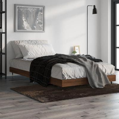 Bedframe zonder matras bewerkt hout bruin eikenkleur 90x190 cm