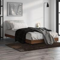 Bedframe zonder matras bewerkt hout bruin eikenkleur 90x190 cm - thumbnail