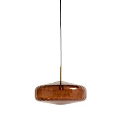 Light & Living HanglampPleat goud met bruin Ø 30cm - 2971964