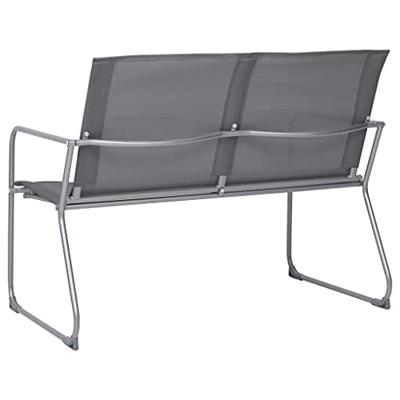 VidaXL 4-delige loungeset stof en staal grijs VidaXL 4-delige loungeset stof en staal grijs