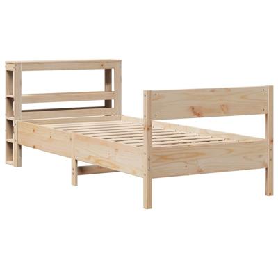 Bedframe zonder matras massief grenenhout 75x190 cm