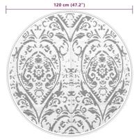 VidaXL Buitenkleed arakil ø120 cm polypropeen oranje en wit - thumbnail