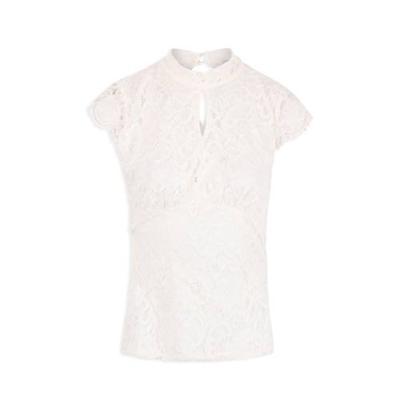 Morgan kanten top ecru Morgan kanten top ecru