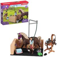Schleich horse club paardenwasbox met emily en van hor 42438 - thumbnail