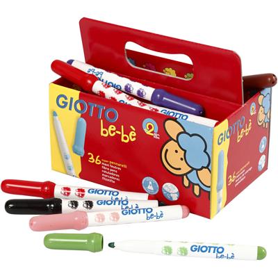 GIOTTO Stiften, d 5 mm, lijndikte 1-3 mm, diverse kleuren, 36 stuk/ 1 doos