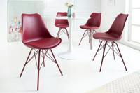 Retro stoel SCANDINAVIA MEESTERSTUK rood - 42039 - thumbnail