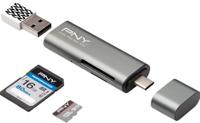 PNY R-TC-UA-3N1E01-RB Externe geheugenkaartlezer USB-C 3.2 Gen 1 Metallic - thumbnail