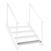 VidaXL Traptrede rooster 100x24x7 cm gegalvaniseerd staal - thumbnail