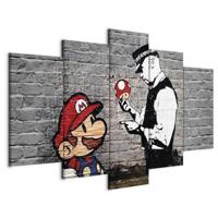 Schilderij - Super Mario Mushroom Cop (Banksy) - thumbnail