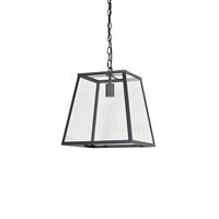 Light & Living Hanglamp 'Saunte', glas metaal zwart - thumbnail
