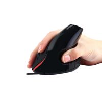 Ergonomische Optische Muis Ewent EW3156 1000 dpi USB Zwart Rood/Zwart - thumbnail