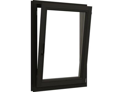 Trendhout Draai/kiepraam - 77,4x107,4 cm - rechtsdraaiend - zwart - incl. raambeslag- - - Trendhout