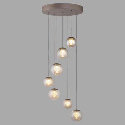 Paul Neuhaus 7-lichts hanglampPure Popup bronce - 2587-97