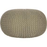 LABEL51 Knitted Poef Olive - L - thumbnail