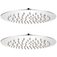 VidaXL Regendouchekop 2 st rond 20 cm roestvrij staal - thumbnail