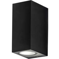 LED Buitenlamp Mat Zwart - Vierkant Up & Down GU10 Fitting - Aluminium - thumbnail