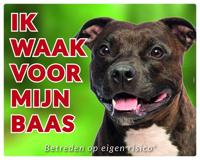 Pit Bull Waakbord - Ik waak voor mijn baas - thumbnail