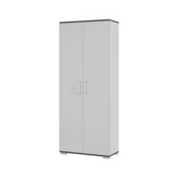 Hoge dichte kantoorkast Discovery Lichtgrijs - thumbnail