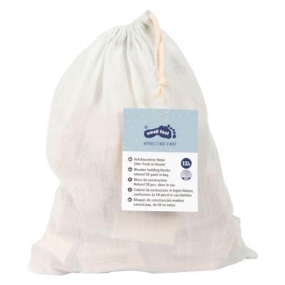 Small Foot houten bouwblokken natuurlijk in zak, 50dlg. Small Foot houten bouwblokken natuurlijk in zak, 50dlg.