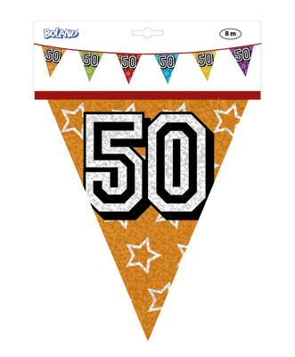 Holografische vlaggenlijn &apos;50&apos; (8 m)