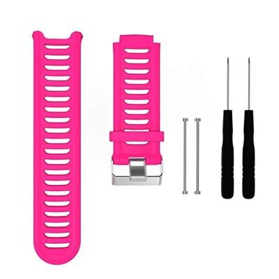 Effen kleur Silicone polsbandje voor Garmin Forerunner 910XT (Rose-rood)