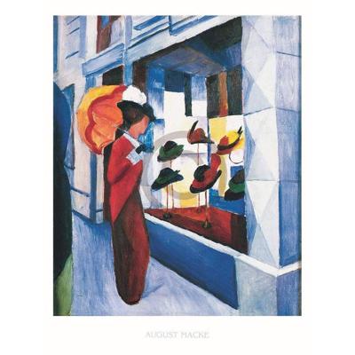 Kunstdruk August Macke - Hutladen 60x80cm