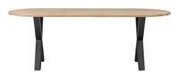 WOOOD Ovale Eettafel 'Tablo' met X-poot, 220 x 90cm - thumbnail