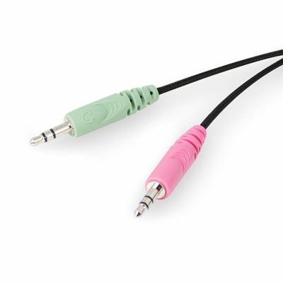 Hoofdtelefoon met microfoon Ewent EW3562 Zwart Zilverkleurig - thumbnail